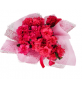 Pembe Tüllü Saksıda Pembe Açelyalar (~30 cm)